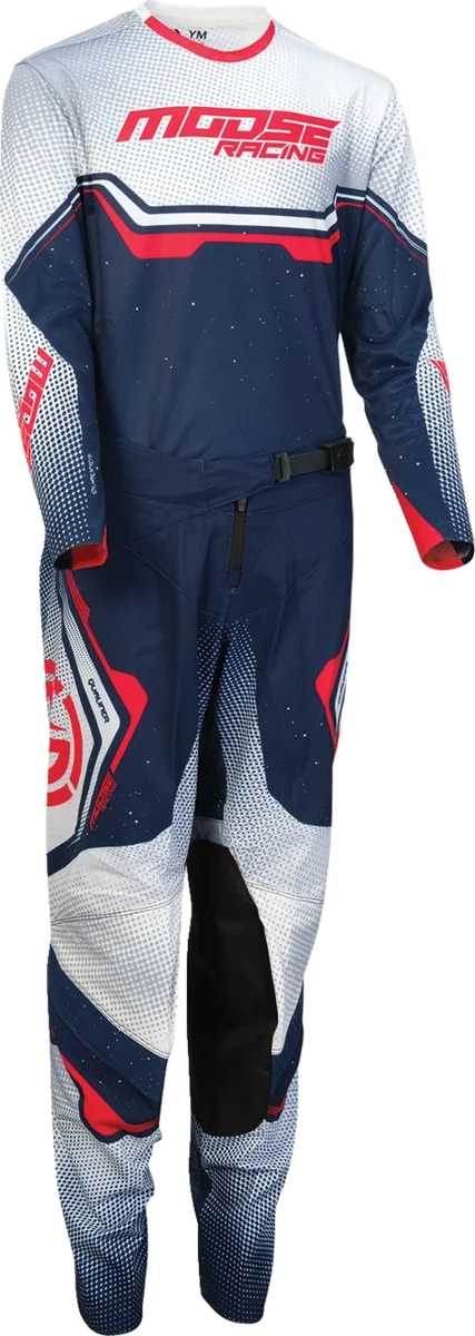 Moose Offroad Youth Qualifier® Pants - Red/White/Blue - US 26 2903-2655 - Side View