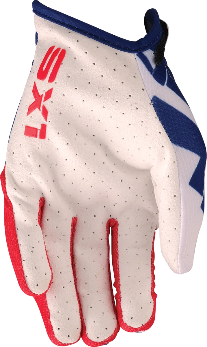 Moose Offroad Youth SX1™ Gloves - Red/White/Blue - Small 3332-1883 - Side View