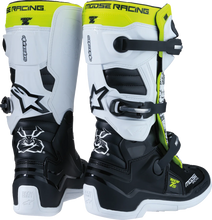Load image into Gallery viewer, Moose Offroad Youth Tech 7S Boots - Black/White/Yellow - US 6 0215024-125-6 - Installation View