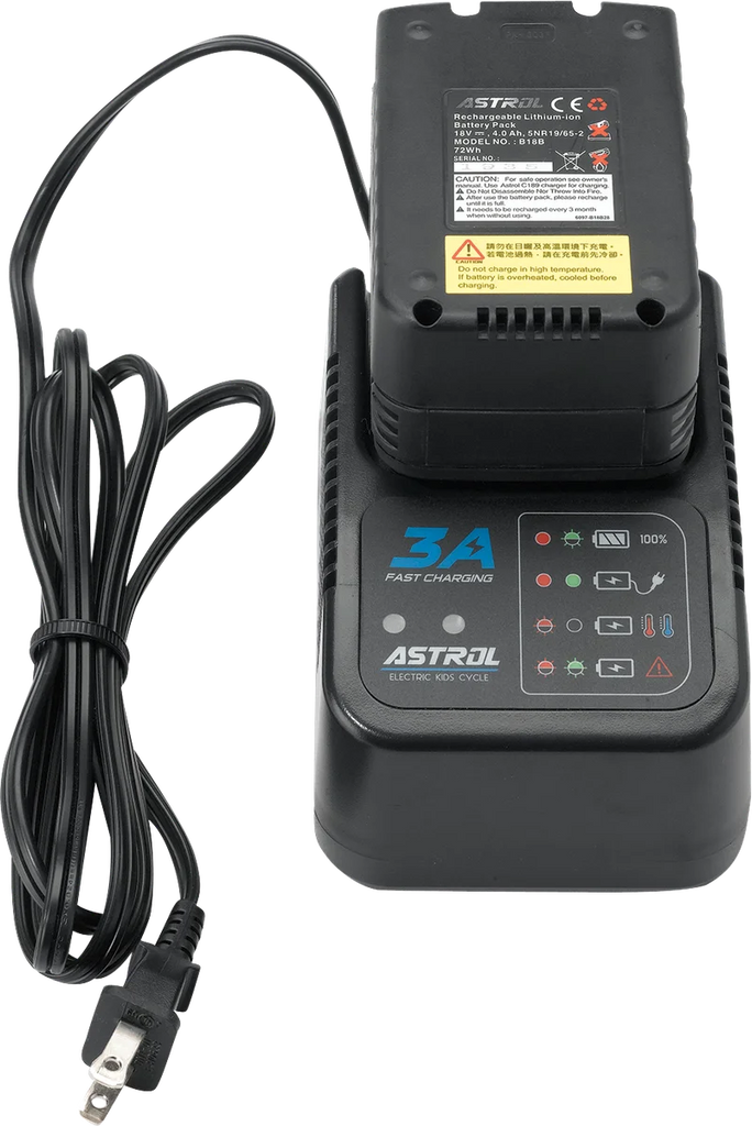 Moose Racing RS-16 E-Bike Battery Charger X01-E2502 - Back View