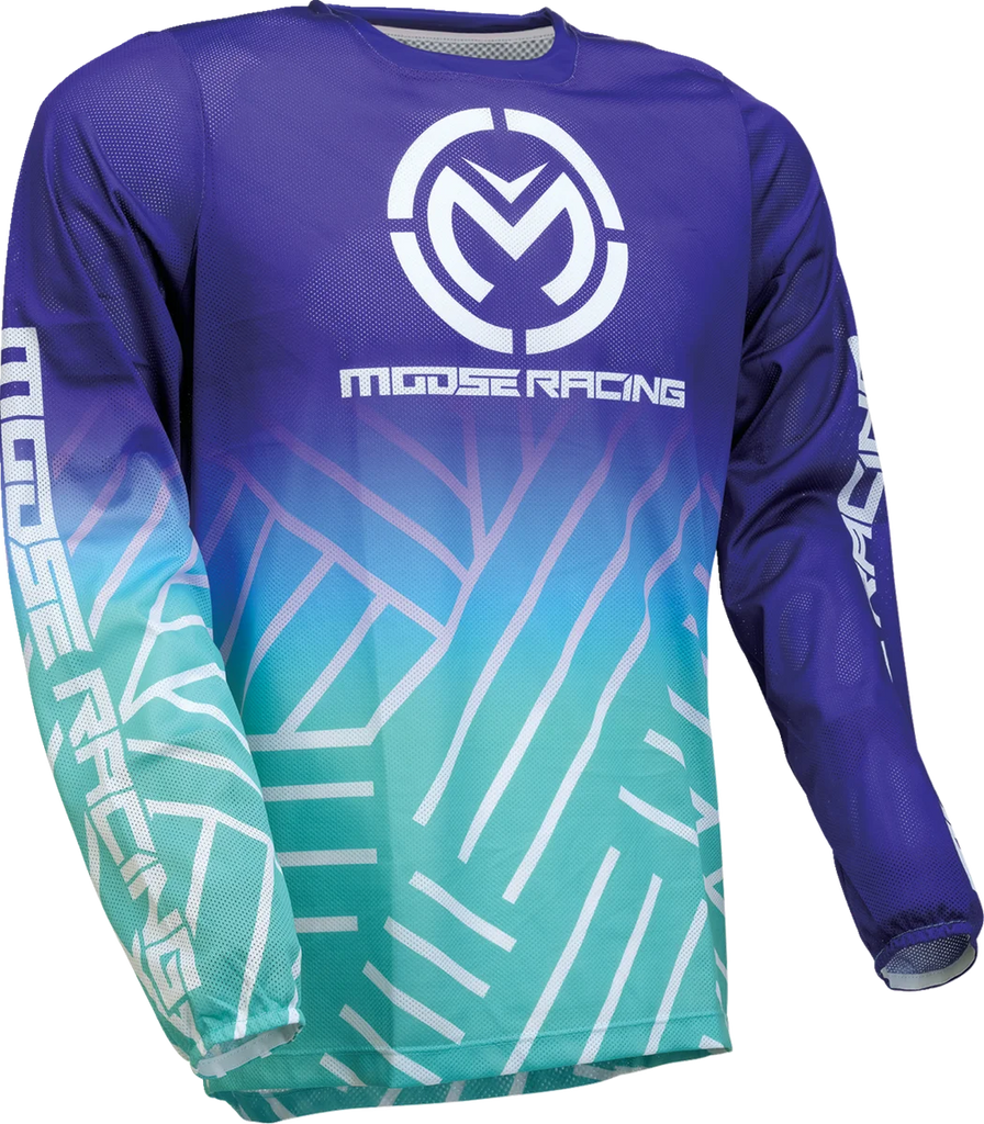 Moose Racing Sahara Jersey - Pink/Blue/White - Medium 29107956 - Installation View