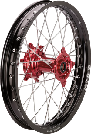 Moose Racing Wheel Assembly - SX-1 - Complete - Front - Black Wheel/Orange Hub - 21x1.6 - KTM MF-16021-BKOR - Side View