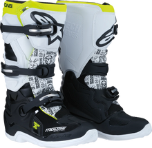 Load image into Gallery viewer, Moose Racing Youth Tech 7S Boots - Black/White/Yellow - US 5 0215024-125-5 - Main Product View