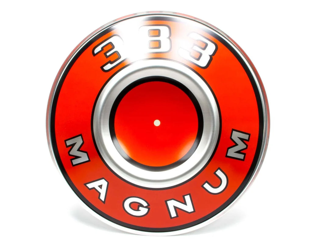 Mopar Engine Air Cleaner ID Plate 383 Magnum Orange P4529085