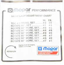 Load image into Gallery viewer, Mopar Valve Lash Adj. Decal P4452989