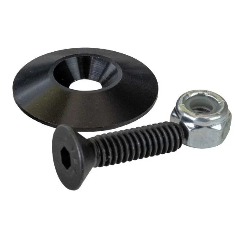 Moroso 1.25in Taper Washer - Black Anodized (10 Pack w/Hardware)