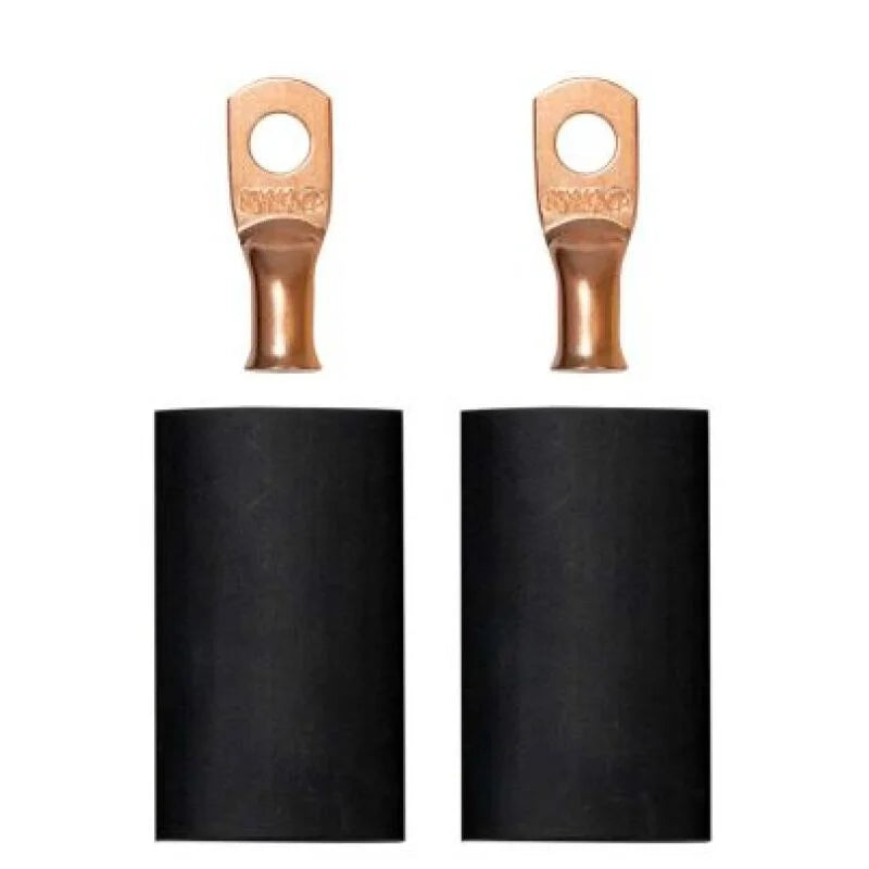 Moroso 1/4in Dia Stud 8 GA Wire Crimp/Solder Battery Cable Terminal Kit (2 Pack)