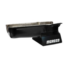 Load image into Gallery viewer, Moroso 1986+ Chevrolet SBC (w/1 Piece Rear Main Seal) Wet Sump 7qt 8.25in Steel Oil Pan - Black
