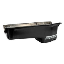 Load image into Gallery viewer, Moroso 1986+ Chevrolet Small Block (w/Passenger Side Dipstick) Wet Sump 5qt 7.5in Steel Oil Pan- Blk