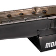 Load image into Gallery viewer, Moroso 80-85 Chevrolet SBC (w/Passenger Side Dipstick) Wet Sump 7qt 8.25in Steel Oil Pan - Black - Main Product View