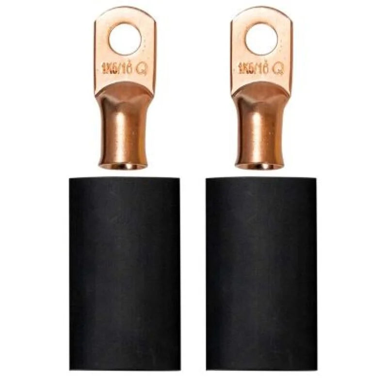 Moroso 5/16in Dia Stud 1 GA Wire Crimp/Solder Battery Cable Terminal Kit (2 Pack)