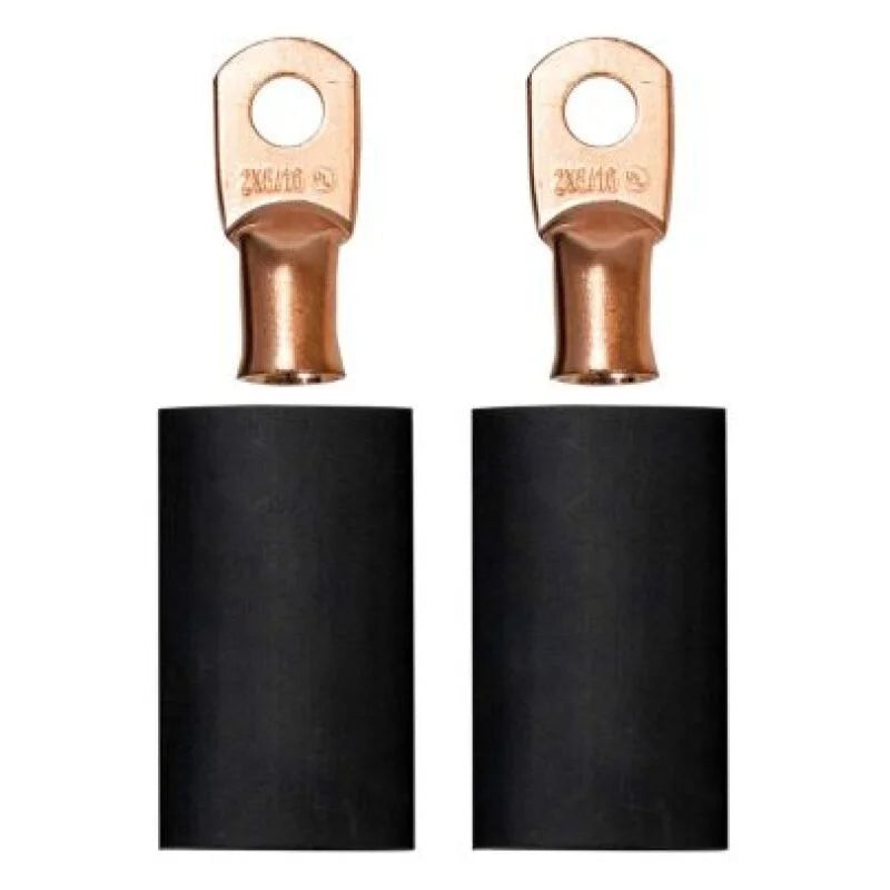 Moroso 5/16in Dia Stud 2 GA Wire Crimp/Solder Battery Cable Terminal Kit (2 Pack)