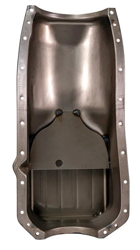 Moroso 65-Up Oldsmobile V-8 (330-455) Deep Wet Sump 7qt 8.5in Steel Oil Pan - Side View