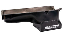 Load image into Gallery viewer, Moroso 65-Up Oldsmobile V-8 (330-455) Deep Wet Sump 7qt 8.5in Steel Oil Pan - Back View