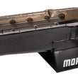 Load image into Gallery viewer, Moroso 80-85 Chevrolet SBC (w/Passenger Side Dipstick) Wet Sump 7qt 8.25in Steel Oil Pan - Black - Main Product View