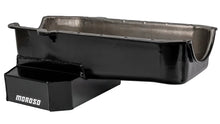 Load image into Gallery viewer, Moroso 80-85 Chevrolet SBC(w/Passenger Side Dipstick) Wet Sump 7qt 7.5in Steel Oil Pan - Black - Main Product View