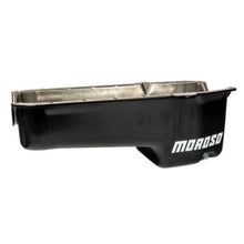 Load image into Gallery viewer, Moroso 80-85 Chevrolet Small Block (w/Pssngr Side Dipstick) Wet Sump 5qt 7.5in Steel Oil Pan - Black