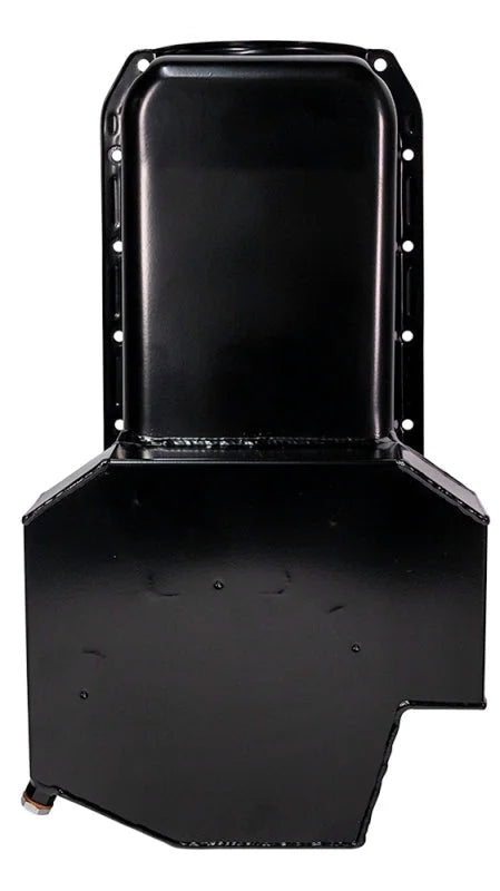 Moroso 80-85 Chevy Small Block/Dart (w/2 Pc Seal) Road Race Wet Sump 7qt 7.5in Steel Oil Pan - Black - Main Product View