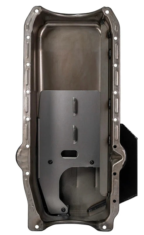 Moroso 86-Up Chevrolet Small Block (w/1 Pc Rear Main Seal) Wet Sump 7qt 7.5in Steel Oil Pan - Black - Main Product View