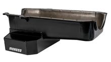 Load image into Gallery viewer, Moroso 86-Up Chevrolet Small Block (w/1 Pc Rear Main Seal) Wet Sump 7qt 7.5in Steel Oil Pan - Black - Installation View
