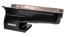 Load image into Gallery viewer, Moroso 86-Up Chevrolet Small Block (w/1 Piece Rear Main Seal) Wet Sump 6qt 9in Steel Oil Pan - Black - Main Product View