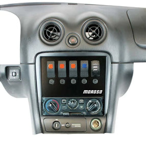 Moroso 99-04 Mazda Miata NB Radio Pocket Block Off Plate With Switches - Main Product View
