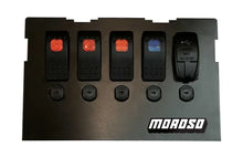 Load image into Gallery viewer, Moroso 99-04 Mazda Miata NB Radio Pocket Block Off Plate With Switches - Side View