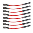 Load image into Gallery viewer, Moroso 99-13 GM LS/LQ 4.8/5.3/5.7/6.0/6.2L Ultra 350 8mm Multi-Angle Boot Spark Plug Wire Set - Red - Side View