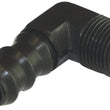Load image into Gallery viewer, Moroso Air/Oil Separator Fuel Line Fitting - 3/8in to 1/2in Hose - 90 Degree - Black - Single