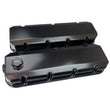 Load image into Gallery viewer, Moroso BBC 3in Tall Aluminum Valve Covers - Black (w/12AN Breather/Oil Fill)