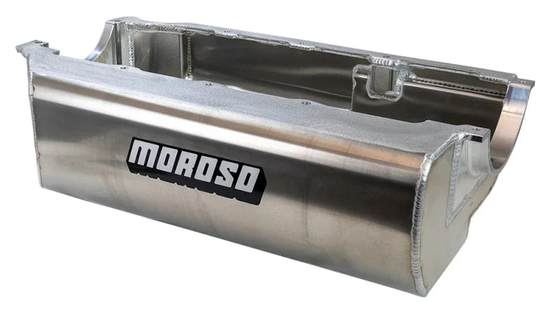 Moroso BBC Mark IV 4 Pickup Dry Sump 7-1/2in Deep Aluminum Oil Pan (w/o Starter Notch) - Installation View