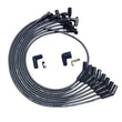 Load image into Gallery viewer, Moroso BBC Over Valve Cover 135 Deg Plug End HEI Dist Unsleeved Ultra Spark Plug Wire Set - Black