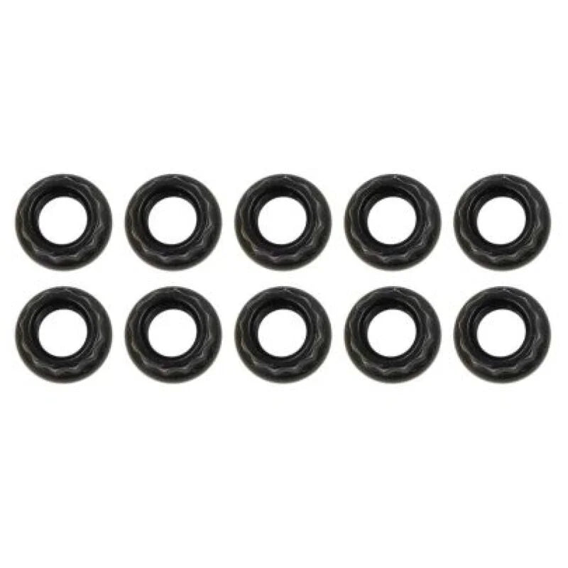 Moroso Black OX Nuts - 1/4-28 (10 Pack)