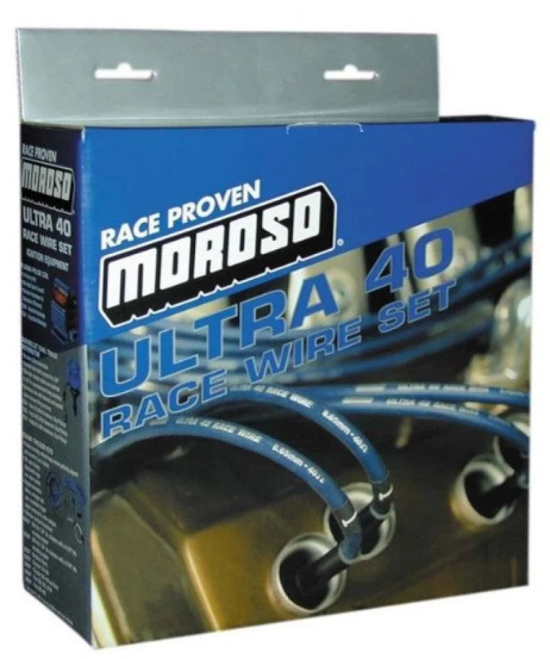 Moroso Chevrolet Big Block Ignition Wire Set - Ultra 40 - Sleeved - HEI - 90 Degree - Black - Main Product View