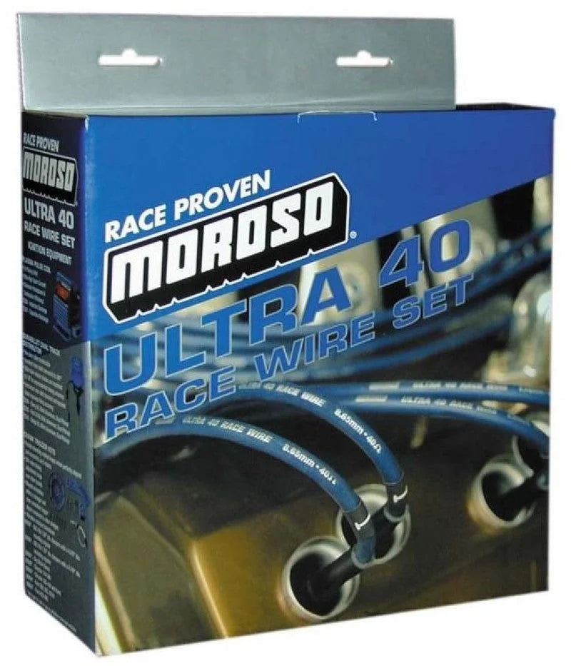 Moroso Chevrolet Big Block Ignition Wire Set - Ultra 40 - Unsleeved - Non-HEI - Over Valve - Blue - Main Product View