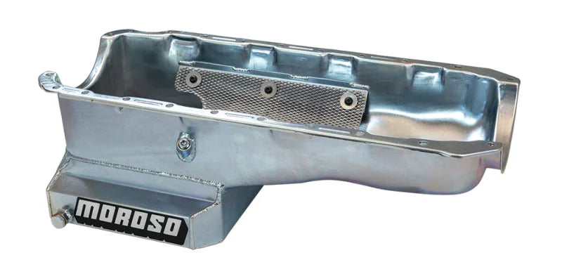 Moroso Chevrolet Big Block Mark IV Kicked Out Wet Sump 6qt 8in Steel Oil Pan - Side View