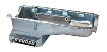 Load image into Gallery viewer, Moroso Chevrolet Big Block Mark IV Kicked Out Wet Sump 6qt 8in Steel Oil Pan - Side View