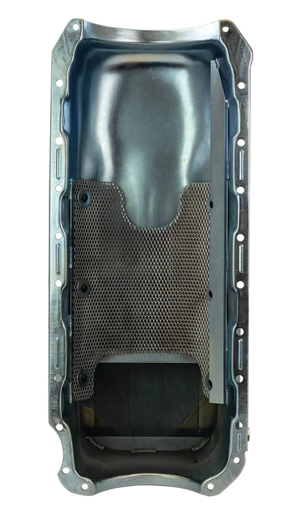 Moroso Chevrolet Big Block Mark IV Kicked Out Wet Sump 6qt 8in Steel Oil Pan - Back View