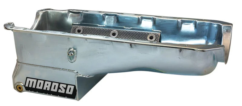 Moroso Chevrolet Big Block Mark IV Stroker Wet Sump 6.5qt 8in Steel Oil Pan - Installation View
