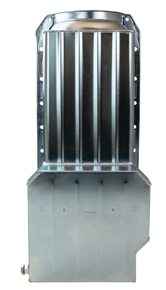Moroso Chevrolet Big Block Mark IV Stroker Wet Sump 6qt 8in Steel Oil Pan - Back View