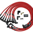 Load image into Gallery viewer, Moroso Chevrolet Small Block Ignition Wire Set - Ultra 40 - Unsleeved - HEI - Under Header - Red - Side View