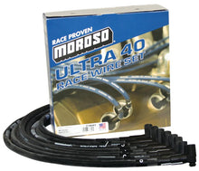 Load image into Gallery viewer, Moroso Chevrolet Small Block (w/Jesel) Ignition Wire Set - Ultra 40 - Sleeved - 90 Degree - Black - Main Product View