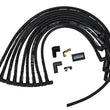 Load image into Gallery viewer, Moroso Chevrolet Small Block (w/Jesel) Ignition Wire Set - Ultra 40 - Sleeved - 90 Degree - Black - Side View