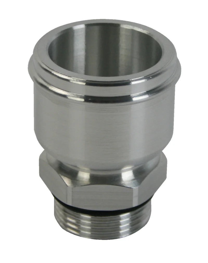 Moroso Electric Water Pump Hose Adapter -16An to 1-3/4in Hose - Raw Aluminum