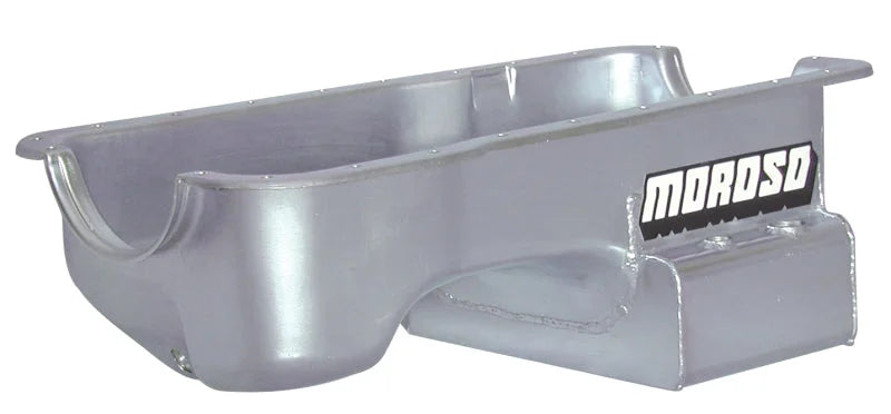 Moroso Ford 289-302 (w/Rear Sump) Kicked Out Road Race Baffled Wet Sump 7qt 7.5in Steel Oil Pan