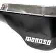 Load image into Gallery viewer, Moroso Ford 351C/351M Stock (w/Front Sump) Wet Sump 6qt 8.25in Steel Oil Pan - Side View