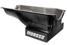 Load image into Gallery viewer, Moroso Ford 351C/351M (w/Front Sump) Kicked Out Wet Sump 7qt 8in Steel Oil Pan - Installation View
