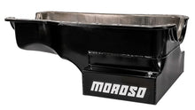 Load image into Gallery viewer, Moroso Ford 351W (w/Front Sump) Kicked Out Wet Sump 7qt 8in Steel Oil Pan - Installation View