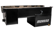 Load image into Gallery viewer, Moroso Ford 351W (w/Rear Sump &amp; Billet End Seals) Extra Deep Wet Sump 7qt 9in Steel Oil Pan - Side View