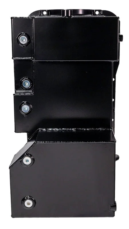 Moroso Ford 351W (w/Rear Sump & Billet End Seals) Power Pouch Wet Sump 7qt 9in Steel Oil Pan - Back View